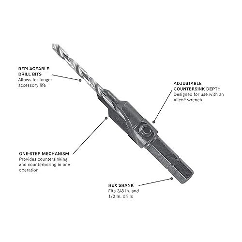  BOSCH SP510#10 Hex Shank Countersink Drill Bit (Pack of 2)