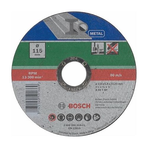  Bosch 2609256314 Straight Cutting disc, Metal