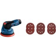 Bosch GEX12V-5N 12V Max Brushless 5 In. Random Orbit Sander (Bare Tool)&BOSCH SR5R000 6-Piece Assortment 5 In. 8 Hole Hook-And-Loop Sanding Discs