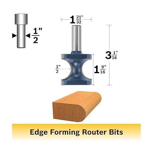  BOSCH 84436M 1/2 In. x 1-9/16 In. Carbide Tipped Bullnose Bit