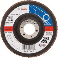 Bosch Professional 2608607350 Metal Prof 115mm Flap disc Straight G60, Black/Brown