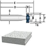 Bosch 85654M 1/8-Inch Depth 1/2-Inch Cut Face Inlay Router Bit 1/2-Inch Shank