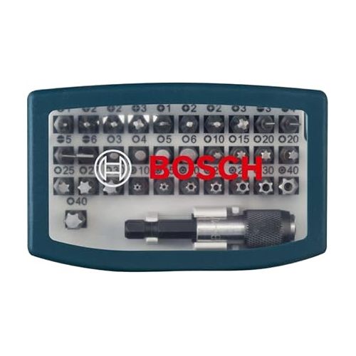  Bosch 2607017359 Screwdriver Bit Set with Belt Clip 32 Pcs