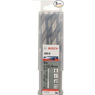 Bosch 2608585541 Metal Drill Bit Hss-G 12, 4mmx3.98inx5.94In 5 Pcs