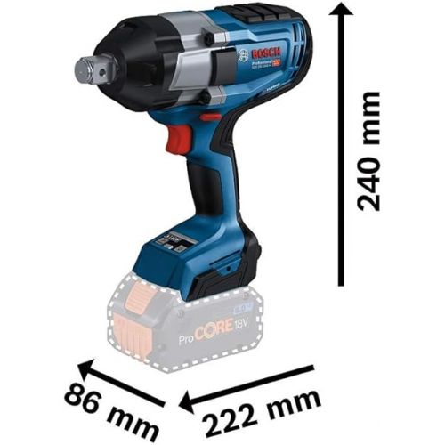  Bosch Professional Cordless Rotary Impact Wrench GDS 18V-1050 H (Tightening Torque 1,050 Nm, Breakaway Torque 1,700 Nm, in L-Boxx)