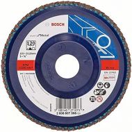 Bosch 2608607368 X551 Flap Disc for Metal Plastic Backed Straight, 125mm Ø, 120 Grit, Blue/Brown