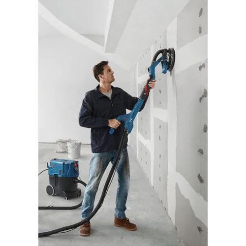  Bosch Professional GTR 55-225 Drywall Sander (550 Watt, Sanding Disc Diameter 215 mm, Includes 1 x Sanding Sheet M480, 1 x Soft Sanding Disc Set, 3 x Cable Clips, in Craftsman's Case