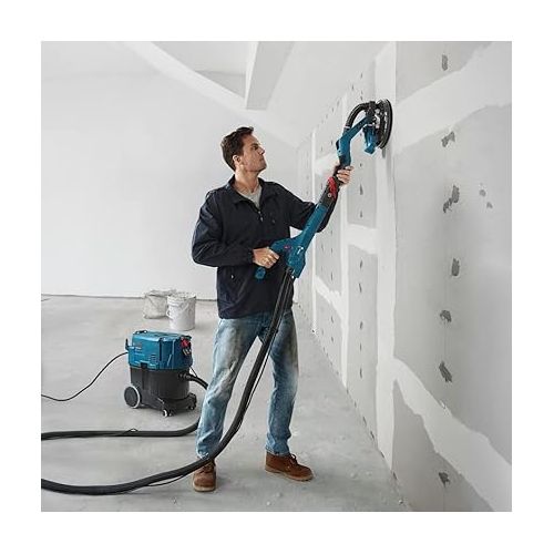  Bosch Professional GTR 55-225 Drywall Sander (550 Watt, Sanding Disc Diameter 215 mm, Includes 1 x Sanding Sheet M480, 1 x Soft Sanding Disc Set, 3 x Cable Clips, in Craftsman's Case