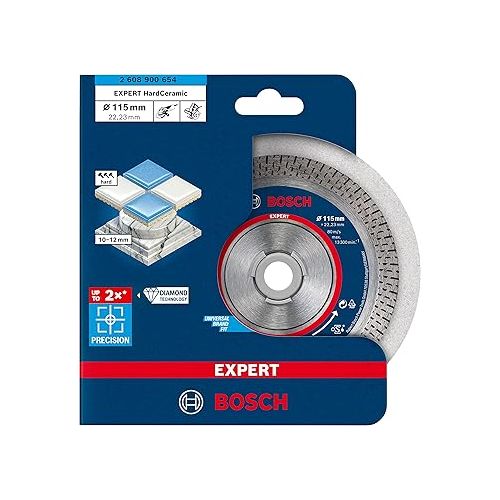  Bosch Professional 1x Expert HardCeramic Diamond Cutting Disc (Ø 115 mm, Accessories Angle Grinder)