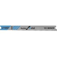 BOSCH U118EF 5-Piece 3-1/8 In. 14-18 Progressive TPI Flexible for Metal U-shank Jig Saw Blades