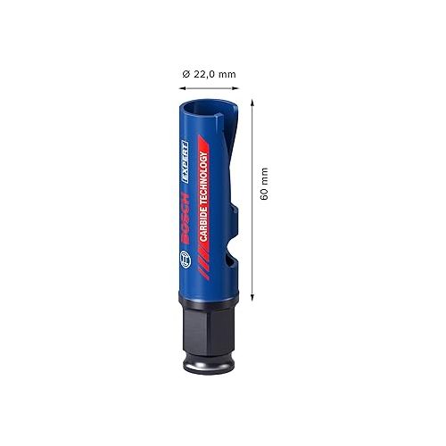  Bosch Professional 1x Expert Construction Material Hole Saw (Ø 22 mm, Accessories Rotary Impact Drill)