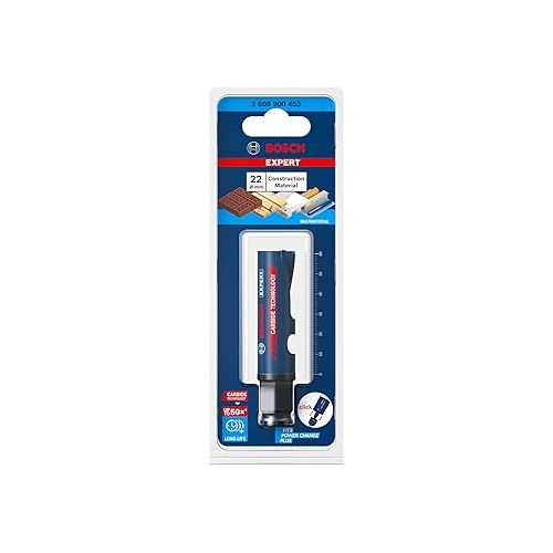  Bosch Professional 1x Expert Construction Material Hole Saw (Ø 22 mm, Accessories Rotary Impact Drill)