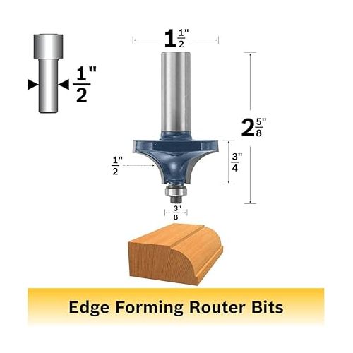  Bosch 85600M 1-1/2-Inch Diameter 53/64-Inch Cut Carbide Tipped Beading Router Bit 1/2-Inch Shank With Ball Bearing