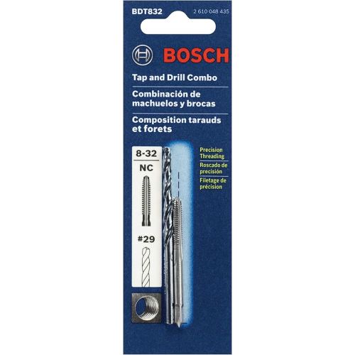  BOSCH BDT832 8-32 Plug Tap and No. 29 Drill Bit Combo Set