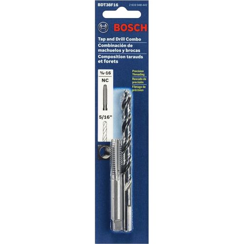  BOSCH BDT38F16 3/8-16 Plug Tap and 5/16 In. Drill Bit Combo Set