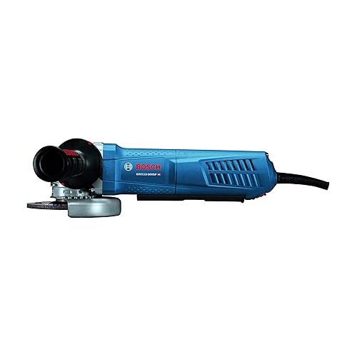  Bosch GWX13-50VSP 5 In. X-LOCK Variable-Speed Angle Grinder with Paddle Switch with Bosch MGX0500 5 In. X-LOCK Backing Pad with X-LOCK Clip - Medium Hardness