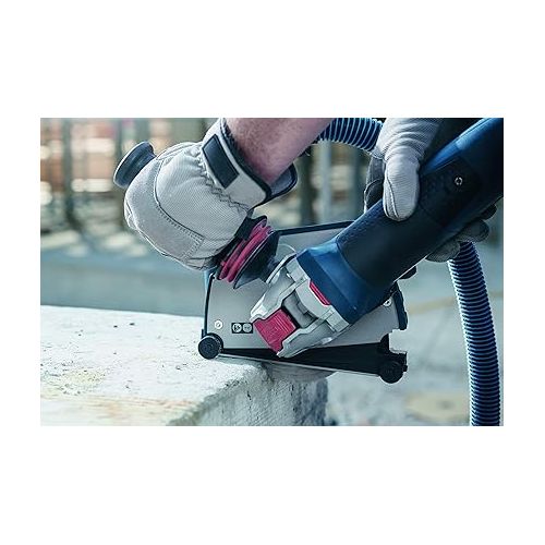  Bosch GWX13-50VSP 5 In. X-LOCK Variable-Speed Angle Grinder with Paddle Switch with Bosch MGX0500 5 In. X-LOCK Backing Pad with X-LOCK Clip - Medium Hardness