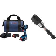 BOSCH GDR18V-1800CB25 18V EC Brushless Connected-Ready 1/4 In. Hex Impact Driver Kit with (2) CORE18V 4.0 Ah Compact Batteries&BOSCH ITBHQC201 2 1/4