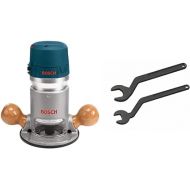 BOSCH 1617EVS 2.25 HP Electronic Fixed-Base Router and BOSCH RA1152 Offset Wrenches