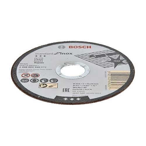  Bosch Professional 2608603169 Standard for INOX-Rapido Straight Cutting disc