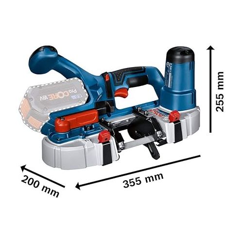  Bosch Professional 18 V System Battery Band Saw GCB 18V-63 Including 1x Band Saw Blade Without Batteries and Charger in L-BOXX 238
