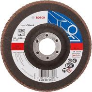 Bosch Professional 2608607356 Expert for Metal Flap disc for Angle Grinders, Straight version-125 Diameter, 22 mm bore diameter-120 grit, Black/Brown
