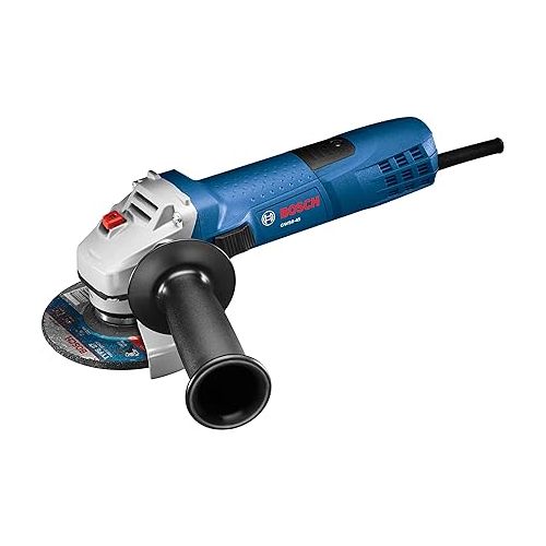  BOSCH 4-1/2 Inch Angle Grinder GWS8-45 with BOSCH DB4542S 4-1/2-Inch Turbo Rim Diamond Blade, Silver