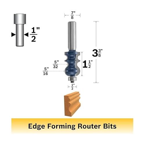  BOSCH 84620M 7/8 In. x 1-1/2 In. Carbide Tipped Reverse Curve Ogee & Bead Bit