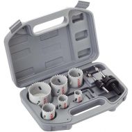 Bosch 2608580868 Set of 9 HSS Bi-Metal Hole Saws for Electricians 20/25/ 35/40/ 51/68 mm, grey, 2608580868