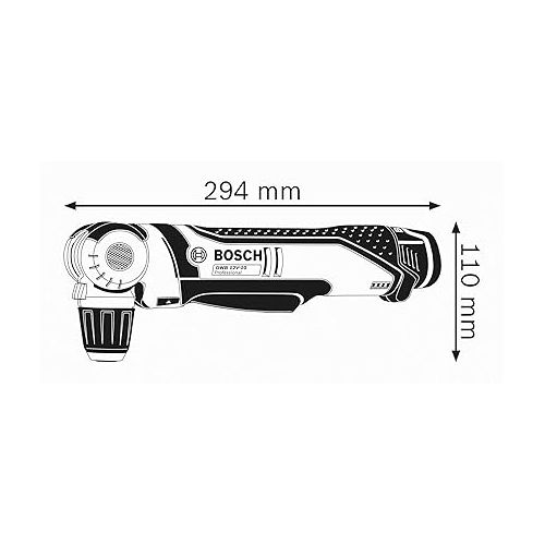  Bosch Professional 12V System Cordless Angle Drill GWB 12 V-10 (without Battery and Charger, 1/2 L-BOXX inlay for tool, Cardboard box)