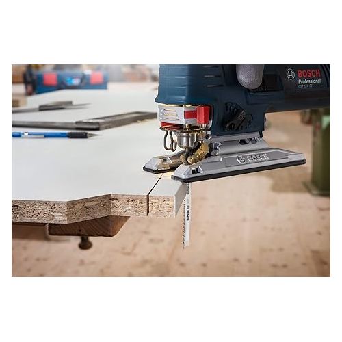  Bosch Professional 260925C105 10 TLG. Stichsageblatter Wood Basic Set (fur Holz und Metall, Zubehor Stichsage) Piece Blades, Accessories Jigsaw