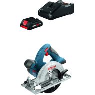 BOSCH GXS18V-15N15 18V Starter Kit with (1) CORE18V 4.0 Ah Compact Battery Bare-Tool CCS180B 18-Volt Lithium-Ion 6-1/2-Inch Lithium-Ion Circular Saw