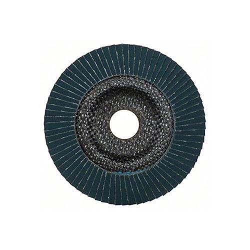  Bosch 2608607347 Flap Sanding Disc, 125mm x 22mm, 120 Grit, Black/Brown