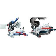 Bosch CM10GD Compact Miter Saw 15 Amp Corded 10 Inch Dual-Bevel Sliding Glide Miter Saw with 60-Tooth Carbide Blade and MS1233 Crown Stop Kit for Bosch Miter Saws, Includes Mounting Knobs and Hardware