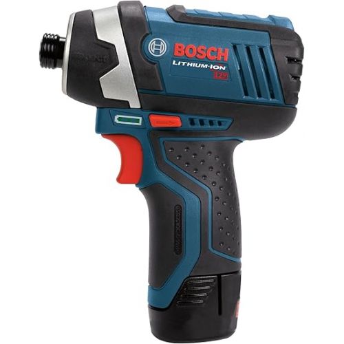  Bosch CLPK27-120 12V Max 2-Tool Combo Kit (Drill/Driver and Impact Driver) w/ 2 Batteries, Charger and Case and 40 Piece Impact Tough Drill Driver Custom Case System Set DDMS40