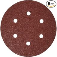 BOSCH SR6R000 Assorted Grits 6 In. 6 Hole Hook-And-Loop Sanding Discs