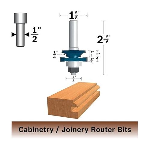  Bosch 85621M 1-3/8 In. x 3/4 In. Carbide Tipped Beading Stile Bit