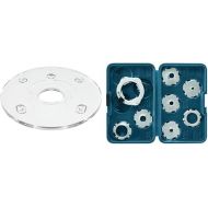 BOSCH PR110 Palm Router Subbase for RA Threaded Templet Guides&BOSCH 8-Piece Router Template Guide Set RA1128