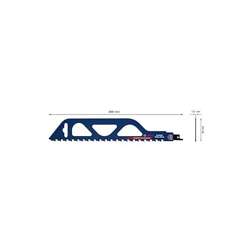  Bosch Professional 1x Expert ‘Hollow Brick’ S 1243 HM Reciprocating Saw Blade (300x50 mm, Accessories Reciprocating Saw)