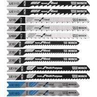 BOSCH U12BC 12-Piece U-Shank Jigsaw Blade Assorted Set Ideal for Thin-Metal Cutting and Wood Applications