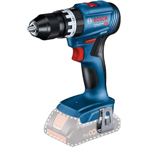  Bosch Professional GSB 18V-45 18V System Cordless Impact Drill (Speed 1,900 min) ¹, 2 x Batteries 2.0 Ah, GAL 18V-20, L-Case)