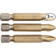 Bosch TDP2203 2-Inch P2 TiN Screw Bit, 3 Pack