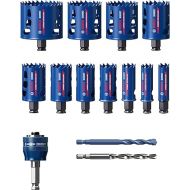 Bosch Professional 14x Expert Tough Material Hole Saw Set (Ø 20-76 mm, Accessories Rotary Impact Drill)