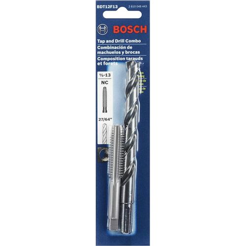  BOSCH BDT12F13 1/2-13 Plug Tap and 27/64 In. Drill Bit Combo Set