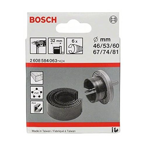  Bosch 2608584063 Hole Saw Attachment 46mm-3.19In 6 Pcs