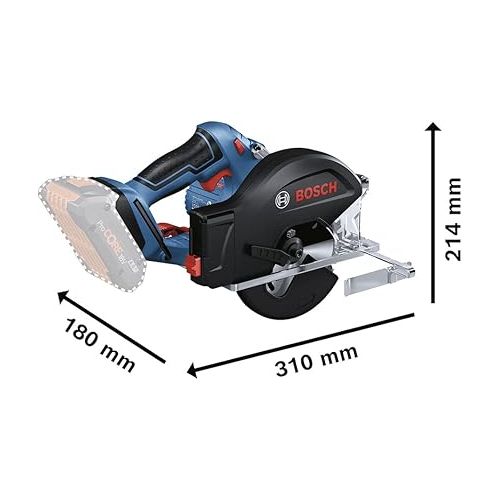  Bosch Professional Cordless Circular Saw GKM 18V-50 (Faster Work Progress, Limited Sparks and Chips, Without Batteries and Charger, in Cardboard Box)