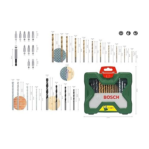  Bosch 2607019324 Titanium Drill Bit Set 