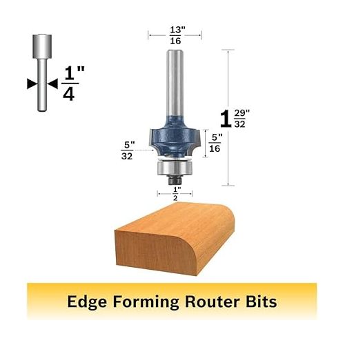  BOSCH 85616M 5/32 In. x 5/16 In. Carbide Tipped Roundover Bit