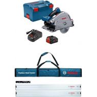 Bosch PROFACTOR GKT18V-20GCL14 18V Cordless 5-1/2 In. Track Saw Kit with BiTurbo Brushless Technology and Plunge Action with Tracks and Connector Kit