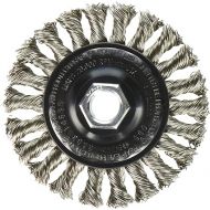 BOSCH WB539 4-InchStainless Steel Full Cable Knotted Wire Wheel, 5/8-Inch x 11 Thread Arbor